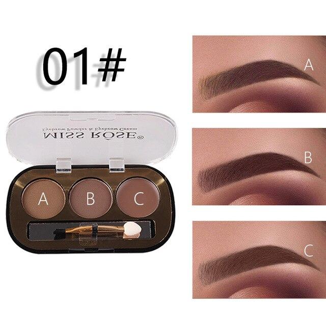 640px x 640px - Miss Rose New 3 Color Eye Brow Powder | Miss Rose Makeup